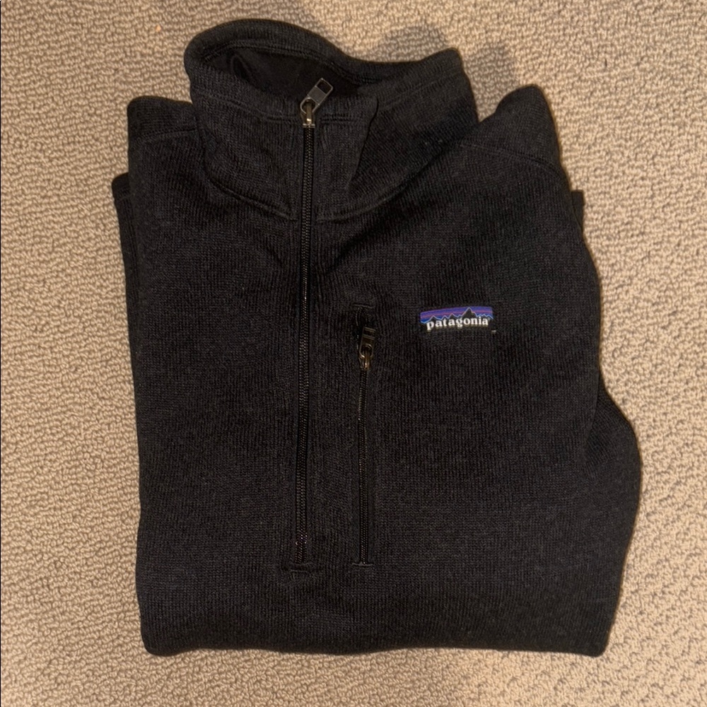 Patagonia Black Zip Up Sweater